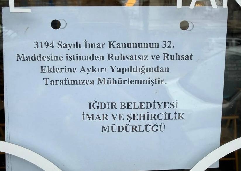 Vali Yolu Esnafına İmar Şoku! 97 Dükkan Mühürlendi: 