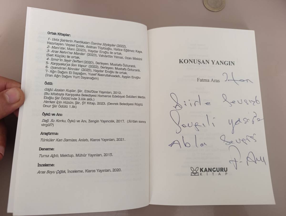 Iğdırlı Şair Fatma Aras’ın ‘Konuşan Yangın’ Kitabı Çıktı: Duygu Yüklü Mısralar